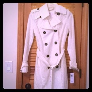 NWT White lace BCBG overcoat